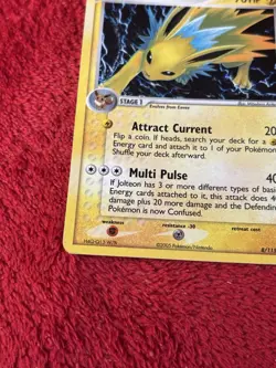 Jolteon 8/115 Unseen Forces Holo Pokemon Card Played - Image 4