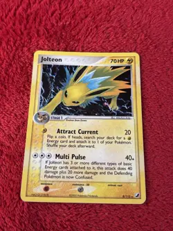 Jolteon 8/115 Unseen Forces Holo Pokemon Card Played - Image 5