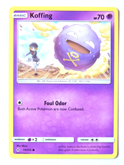 Koffing 73/214 (NM, Pokemon Card, Unbroken Bonds, 2019, Psychic, Common) - Image 1