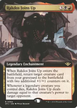MTG Rakdos Joins Up (0360) *Non-Foil* EXT ART Outlaws Of Thunder Junction MT/NM - Image 1