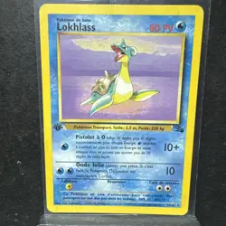 2000 Pokemon FRENCH 1st Edition Fossil Lokhlass-Lapras 25/62 EP - Image 1