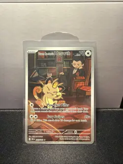 Team Rocket's Meowth - 203/182 Illustration Rare SV10: Destined Rivals Pokemon T - Image 1