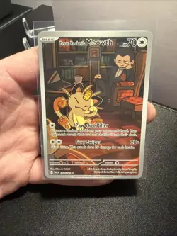 Team Rocket's Meowth - 203/182 Illustration Rare SV10: Destined Rivals Pokemon T - Image 3