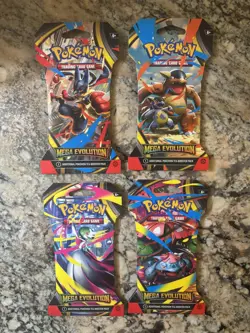 Mega Evolution Sleeved Booster Pack Set Full Art - Pokemon TCG Brand New Sealed - Image 1