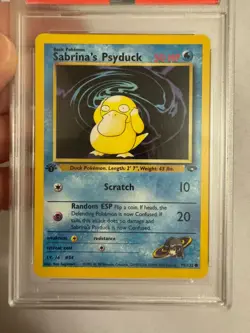 2000 Pokemon - 1st Edition Sabrina’s Psyduck Gym Challenge 99/132 - PSA 9 Mint! - Image 3