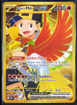 Ethan's Ho-oh ex 239/182 Ultra Rare Gold Destined Rivals NM/M Pokemon TCG - Image 1