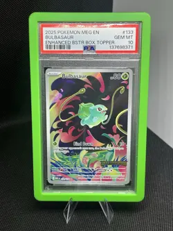 Pokemon TCG Bulbasaur Mega Evolution 133/132 Stamped PSA 10 - Image 1