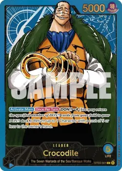 One Piece TCG: Premium Leader Collection ST03-001 Crocodile (Alt Art) - MINT - Image 3