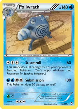 Poliwrath 17/111 Holo Furious Fists Pokemon Card NM - Image 1
