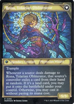 MTG FOIL Rona, Herald of Invasion / Rona, Tolarian Obliterator MOM Magic Card - Image 2