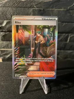 Pokemon TCG Rika Trainer Card Special Illustration Rare Paradox Rift 258/182 - Image 1