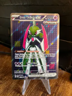 Pokemon - Iron Valiant ex - 225/182 - SV Paradox Rift - Full Art Card - Image 1