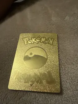 Pikachu Mega Ampharos Tag Cosplay Gold Foil Pokemon Fan Art Card HP610 - Image 2
