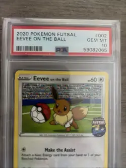 Eevee On the Ball 2020 Futsal UK Exclusive Promo Card PSA 10 Gem Mint 002/005 - Image 2