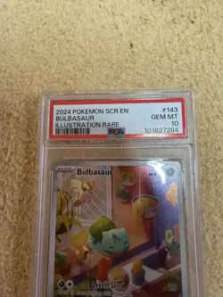 Pokemon TCG Bulbasaur Holo Card Stellar Crown Illustration, Rare, 143/142 PSA 10 - Image 2