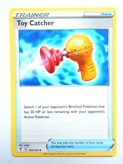 Toy Catcher 163/203 (NM, Pokemon Card, Evolving Skies, 2021, Item, Uncommon) - Image 1