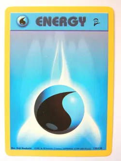Energy 130/130 (NM, Pokemon Card, Vintage, Base Set 2, 2000, Water, Common) - Image 1