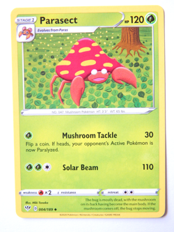 Parasect 004/189 (NM, Pokemon Card, Darkness Ablaze, 2020, Grass, Uncommon) - Image 1