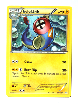 Eelektrik 63/160 (LP, Pokemon Card, Primal Clash, 2015, Lightning, Uncommon) - Image 1