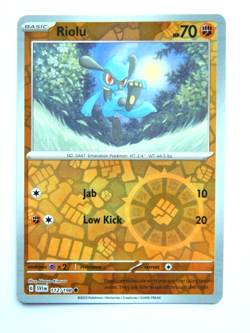 Riolu 112/198 NM Pokemon Card Scarlet & Violet SVI EN 2023 Fighting Reverse Holo - Image 1