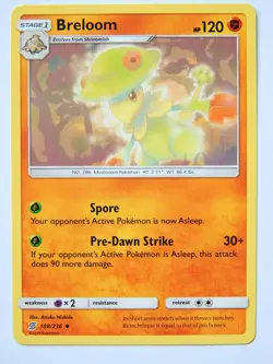 Breloom 108/236 (NM, Pokemon Card, Unified Minds, 2019, Fighting, Uncommon) - Image 1