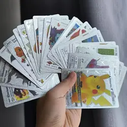 Pokemon Card Foil Silver Pack Cards TCG GX Vmax GX Card Charizard Rare, 55PCS - Image 3