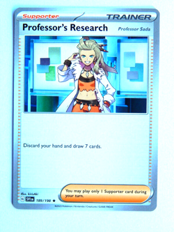Professor's Research 189/198 NM Pokemon Card Scarlet & Violet SVI EN Rare - Image 1