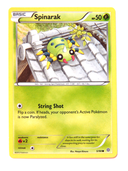 Spinarak 5/98 (NM, Pokemon Card, Ancient Origins, 2015, Grass, Common) - Image 1