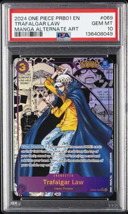 2024 ONE PIECE PRB01-PREM BOOSTER -ONE PIECE CARD THE BEST- TRAFALGAR LAW PSA 10 - Image 1