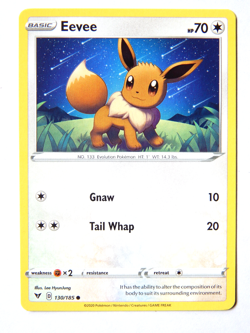 Eevee 130/185 (NM, Pokemon Card, Vivid Voltage, 2020, Colorless, Common) - Image 1