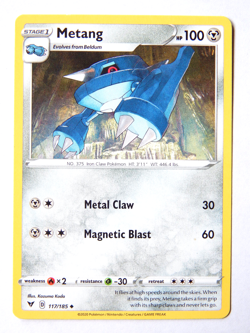 Metang 117/185 (NM, Pokemon Card, Vivid Voltage, 2020, Metal, Uncommon) - Image 1