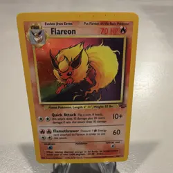 Pokemon Flareon 3/64 Jungle Holo Rare 70HP Unlimited English Pokemon Card - Image 1
