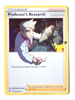 Professor's Research 023/025 (NM, Pokemon Card, Celebration, 2021, Holo Rare) - Image 1