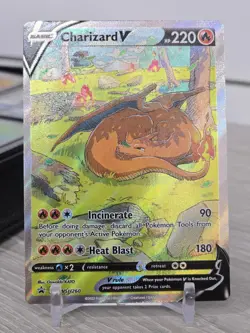 Pokemon Card TCG Charizard V SWSH Black Star Promos Holo Full Art SWSH260 NM - Image 3