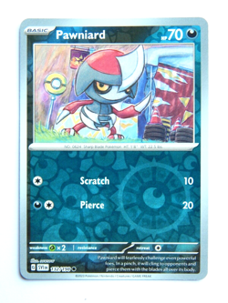 Pawniard 132/198 NM Pokemon Card Scarlet & Violet SVI EN Darkness Reverse Holo - Image 1