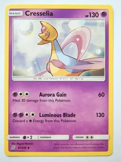 Cresselia 87/236 (NM, Pokemon Card, Unified Minds, 2019, Psychic, Uncommon) - Image 1