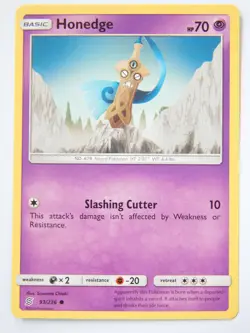 Honedge 93/236 (NM, Pokemon Card, Unified Minds, 2019, Psychic, Common) - Image 1
