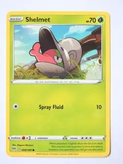 Shelmet 009/189 (NM, Pokemon Card, Darkness Ablaze, 2020, Grass, Common) - Image 1