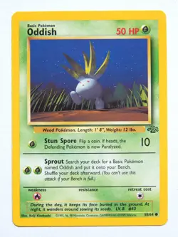 Oddish 58/64 (NM, Pokemon Card, Vintage , Jungle, 1999, Grass, Common) - Image 1