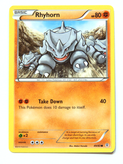 Rhyhorn 49/83 (NM, Pokemon Card, Generations, 2016, Fighting, Common) - Image 1