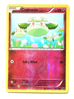 Cottonee 70/124 (NM, Pokemon Card, Fates Collide, 2016, Fairy, Reverse Holo) - Image 1