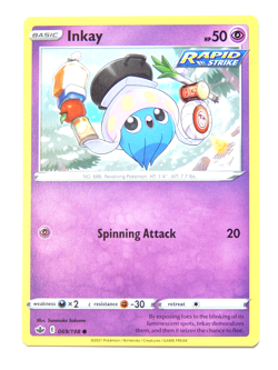 Inkay 069/198 (NM, Pokemon Card, Chilling Reign, 2021, Psychic, Common) - Image 1