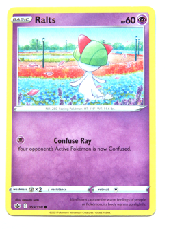 Ralts 059/198 (NM, Pokemon Card, Chilling Reign, 2021, Psychic, Common) - Image 1