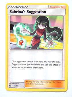 Sabrina's Suggestion 65/68 (NM, Pokemon Card, Hidden Fates, 2019, Uncommon) - Image 1