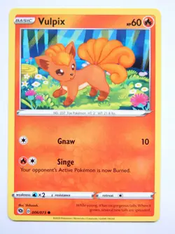 Vulpix 006/073 (NM, Pokemon Card, Champion's Path, 2020, Fire, Common) - Image 1
