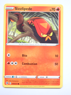 Sizzlipede 009/073 (NM, Pokemon Card, Champion's Path, 2020, Fire, Common) - Image 1