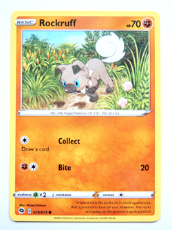 Rockruff 029/073 (NM, Pokemon Card, Champion's Path, 2020, Fighting, Common) - Image 1