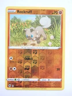 Rockruff 029/073 (NM, Pokemon Card, Champion's Path, Fighting, Reverse Holo) - Image 1