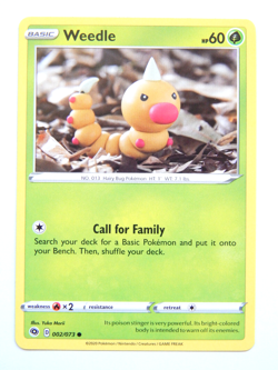 Weedle 002/073 (NM, Pokemon Card, Champion's Path, 2020, Grass, Common) - Image 1