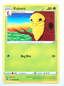 Kakuna 003/073 (NM, Pokemon Card, Champion's Path, 2020, Grass, Common) - Image 1